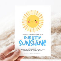 Cute yellow sunshine illustration birthday party