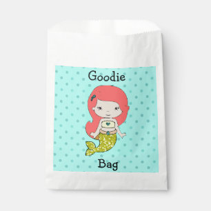 Cute Yellow & Teal & Redhead Mermaid Goodie Bag