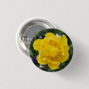 Cute yellow tulips in the garden 3 cm round badge