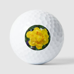 Cute yellow tulips in the garden golf balls