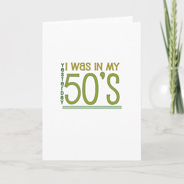 Cute, "Yesterday" 60th Birthday Card (Front)