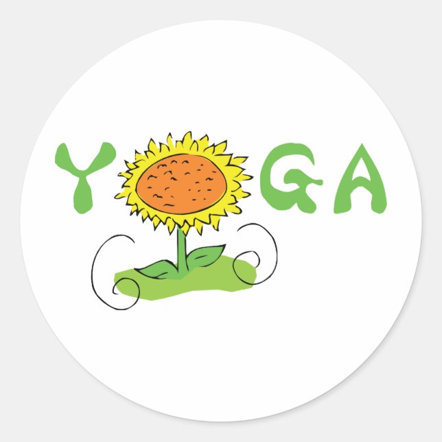 Cute Yoga Classic Round Sticker (Front)