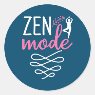 Cute Yoga Clothes Yoga Zen Meditation For Women Classic Round Sticker