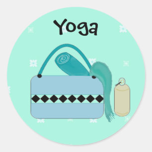 Cute Yoga Gear Classic Round Sticker