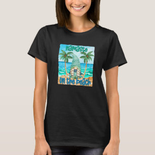 Cute Yoga Gnome For Women Namaste At The Beach T-Shirt