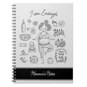 Cute Yoga Mum Colouring Notebook
