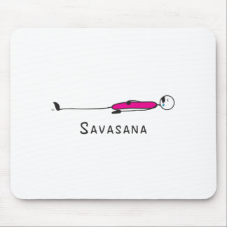Cute Yoga Stick Figure Mouse Pad