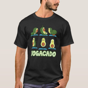 Cute Yogacado Avocado Yoga Asana Poses Meditation T-Shirt