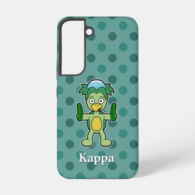 Cute Yokai Kappa with Cucumbers Samsung Galaxy S22 Case (Back)