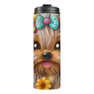 Cute Yorkie Kawaii Puppy Thermal Tumbler