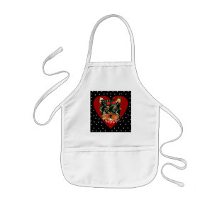 Cute Yorkie Poo Kids Apron