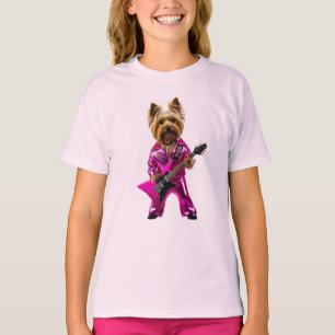 Cute Yorkie Rock Star Kids' T-Shirt