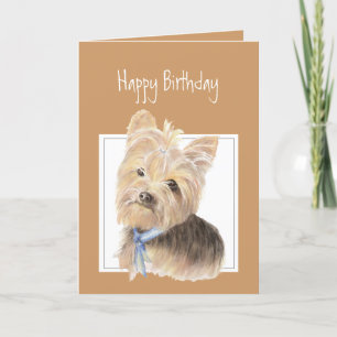 Cute Yorkie, Yorkshire Terrier, Dog, Pet Card