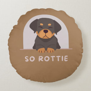 Cute yorkier Yorkshire Terrier Dog Pet Animals Lov Round Cushion