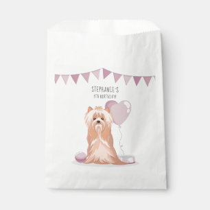 Cute Yorkshire Terrier Birthday Favour Bag