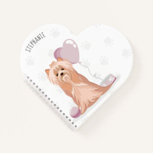Cute Yorkshire Terrier Birthday Notebook