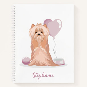Cute Yorkshire Terrier Birthday Notebook