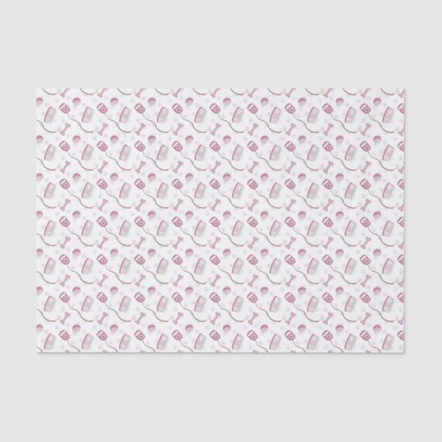 Cute Yorkshire Terrier Birthday Tissue Paper (Front)