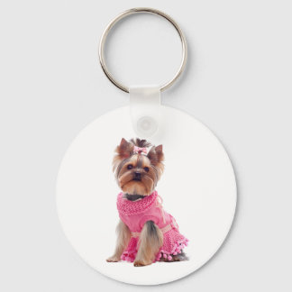 Cute Yorkshire Terrier Diva Yorkie Puppy Dog Key Ring