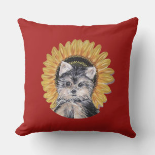 Cute Yorkshire Terrier Dog Cushion