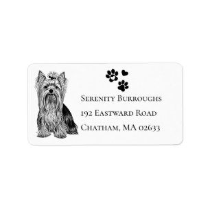 Cute Yorkshire Terrier Puppy Dog Lover Yorkie Label