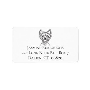 Cute Yorkshire Terrier Puppy Dog Lover Yorkie Mum Label