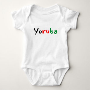 Cute Yoruba fun text Baby Bodysuit