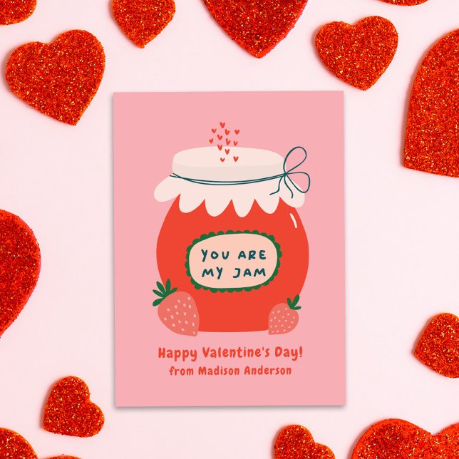 Cute You Are My Jam Classroom Valentine's Day Card (Creator Uploaded)