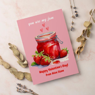 Cute You Are My Jam Classroom Valentine's Day Note Holiday Card