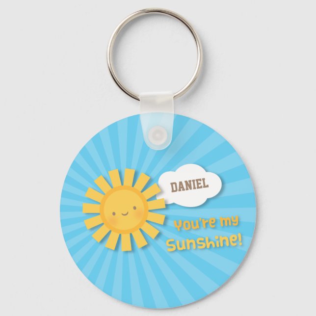 Cute You Are My Sunshine Appreciation Key Ring (Front)