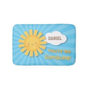 Cute You Are my Sunshine Kids Bathroom mat