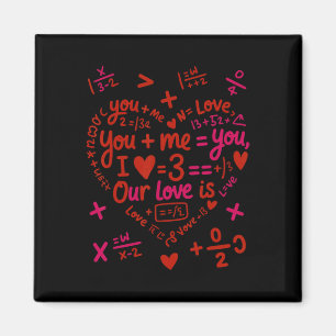 Cute You Plus Me Math Love Equation Valentines Day Magnet