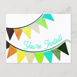 Cute you’re invited happy birthday postcards