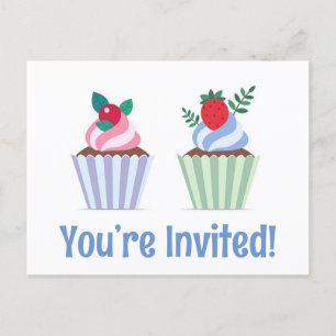 Cute you’re invited happy birthday postcards