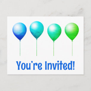 Cute you’re invited happy birthday postcards
