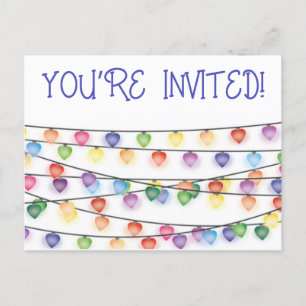 Cute you’re invited happy birthday postcards