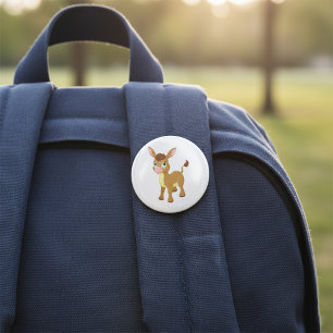 Cute Young Donkey with Big Blue Eyes 7.5 Cm Round Badge