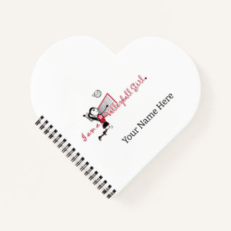 Cute Young Girl's Volleyball Notebook