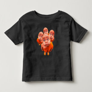 Cute Young Monk Minimalist Orange Robe  Toddler T-Shirt