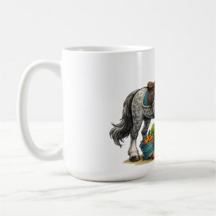Cute Young Rider With Dapple Grey Horse Art Coffee Mug