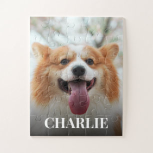 Cute Your dog Name Photo Custom Jigsaw Puzzle