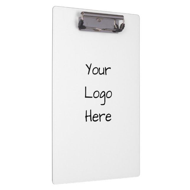 Cute Your Logo Here Black & White Clipboard  (Right)