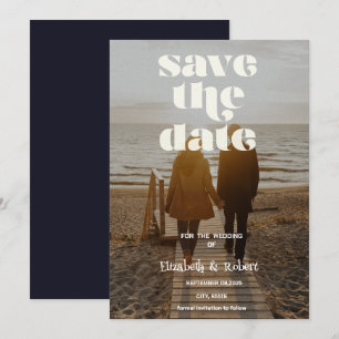 Cute Your Photo & Calligraphy Save The Date