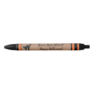 Cute You've Been BOOed Halloween Black Cat Ink Pen