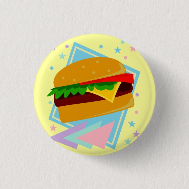 Cute Yummy Burger 3 Cm Round Badge (Front)