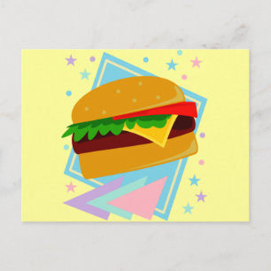 Cute Yummy Burger Postcard
