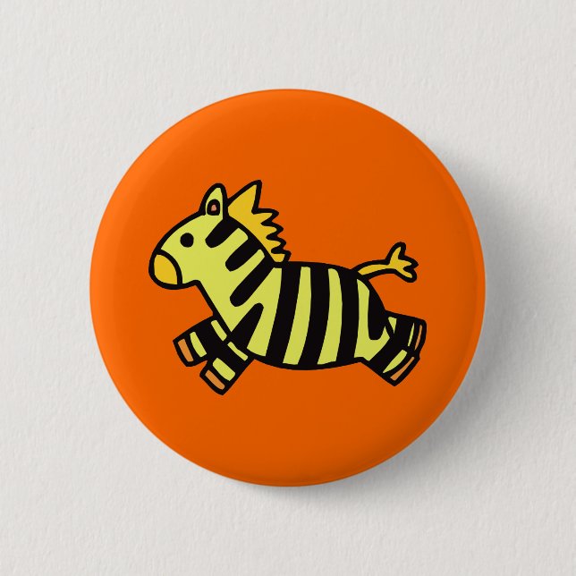 Cute Zebra 6 Cm Round Badge (Front)