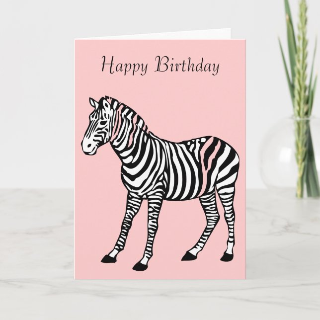 Cute Zebra Card (Front)