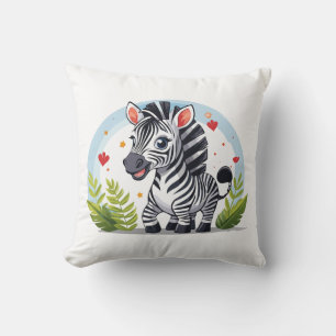 Cute zebra cartoon cushion