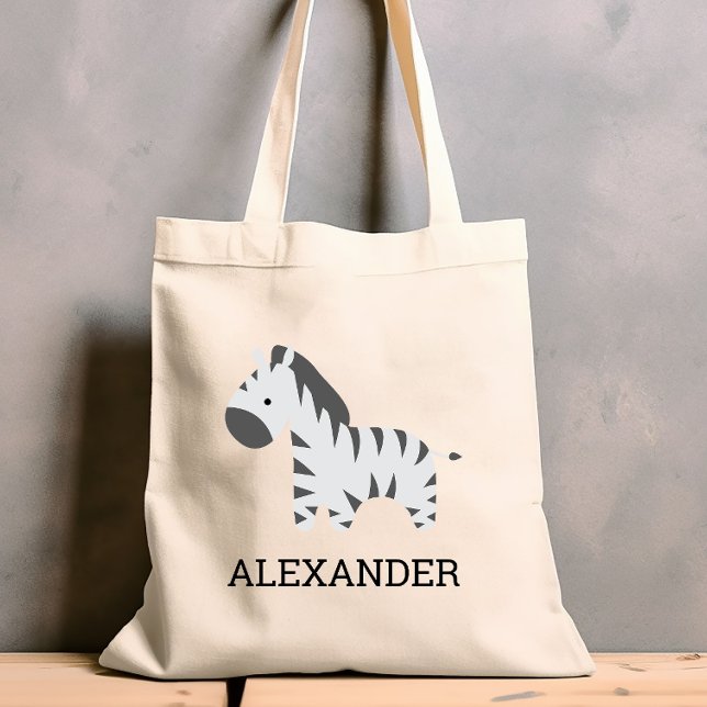 Cute Zebra Kids' Personalised Tote Bag (Creator Uploaded)